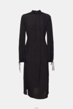 Women Esprit Black Stand-up collar dress Dresses XF4444424 - Image 5
