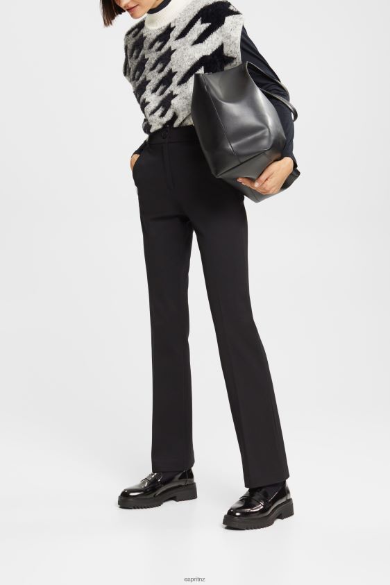 Women Esprit Black Stretchy high-rise bootcut trousers Trousers & Pants XF4444335 - Image 2