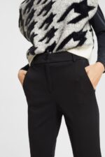 Women Esprit Black Stretchy high-rise bootcut trousers Trousers & Pants XF4444335 - Image 3
