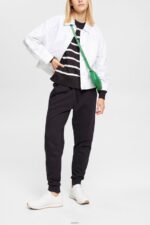 Women Esprit Black Striped sweatshirt Sweatshirts & Hoodies XF4444521 - Image 2