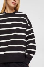 Women Esprit Black Striped sweatshirt Sweatshirts & Hoodies XF4444521 - Image 3