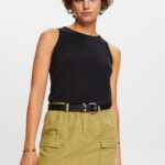 Women Esprit Black Viscose vest top Vest XF4444260