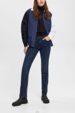 Women Esprit Blue Black Mid-rise stretch jeans Denim XF4444345 - Image 2