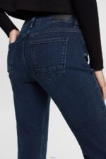 Women Esprit Blue Black Mid-rise stretch jeans Denim XF4444345 - Image 3