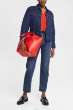 Women Esprit Blue Dark Wash Denim jacket Jackets XF4444554 - Image 2