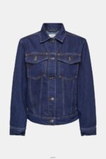 Women Esprit Blue Dark Wash Denim jacket Jackets XF4444554 - Image 5