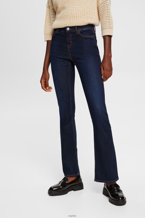 Women Esprit Blue Dark Wash High-rise skinny bootcut jeans Denim XF4444338 - Image 1