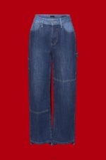 Women Esprit Blue Dark Wash Jeans in a 90s design Denim XF4444300 - Image 5