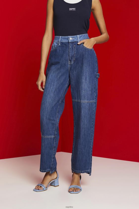 Women Esprit Blue Dark Wash Jeans in a 90s design Denim XF4444300 - Image 1