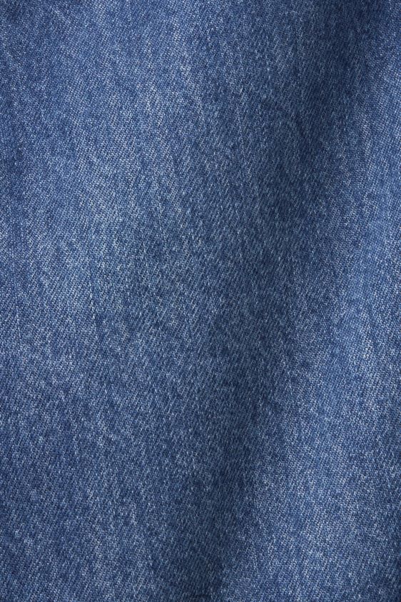 Women Esprit Blue Dark Wash Jeans mini skirt with an asymmetric hem Skirts XF4444207 - Image 4