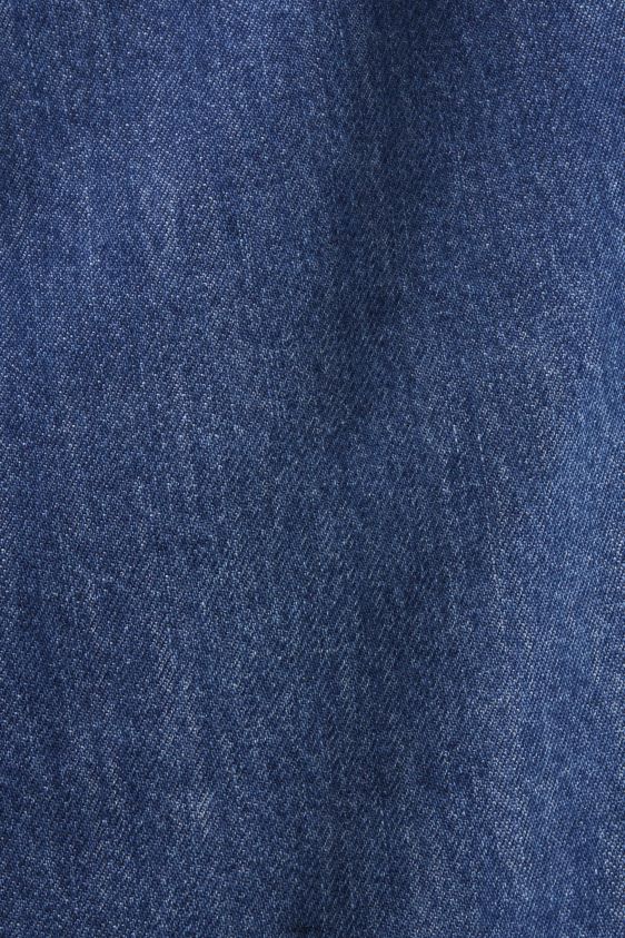 Women Esprit Blue Dark Wash Midi skirt with an asymmetric waistband Skirts XF4444209 - Image 4