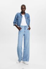 Women Esprit Blue Light Wash Pants denim Denim XF4444272 - Image 2