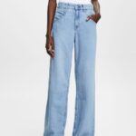 Women Esprit Blue Light Wash Pants denim Denim XF4444272