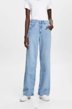Women Esprit Blue Light Wash Pants denim Denim XF4444272