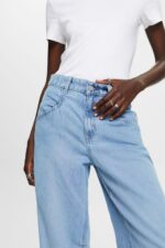 Women Esprit Blue Light Wash Pants denim Denim XF4444272 - Image 3