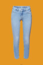 Women Esprit Blue Light Wash Slim fit cropped jeans Denim XF4444115 - Image 5