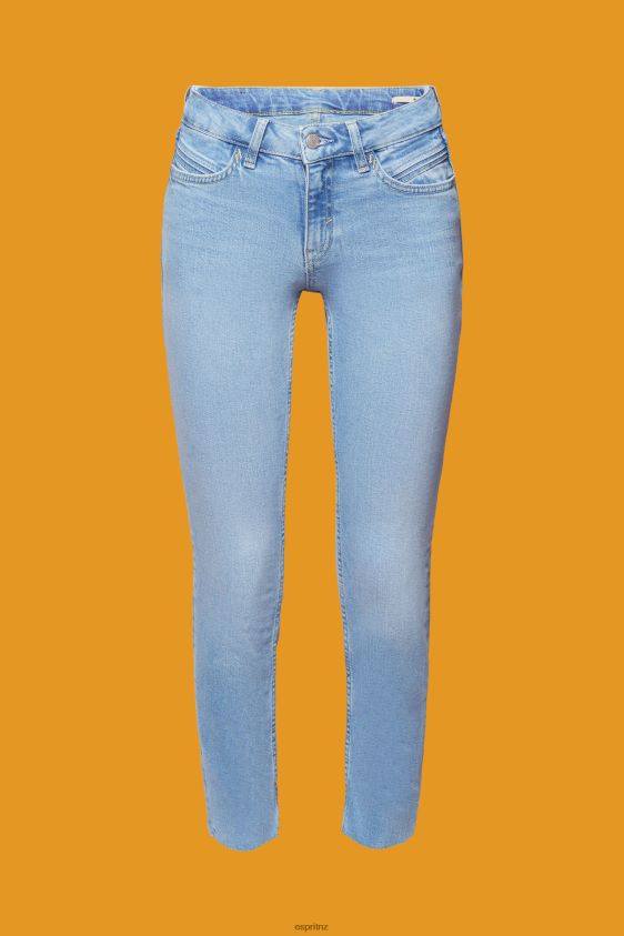Women Esprit Blue Light Wash Slim fit cropped jeans Denim XF4444115 - Image 5