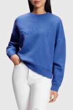 Women Esprit Blue Logo print sweatshirt Sweatshirts & Hoodies XF4444464