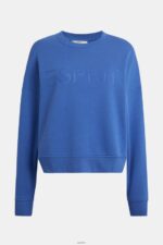Women Esprit Blue Logo print sweatshirt Sweatshirts & Hoodies XF4444464 - Image 4
