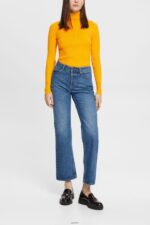 Women Esprit Blue Medium Wash Cropped flared stretch jeans Denim XF4444451 - Image 2