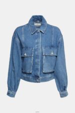 Women Esprit Blue Medium Wash Denim jacket Jackets XF4444549 - Image 5