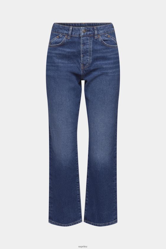 Women Esprit Blue Medium Wash High-rise dad jeans Denim XF4444314 - Image 5