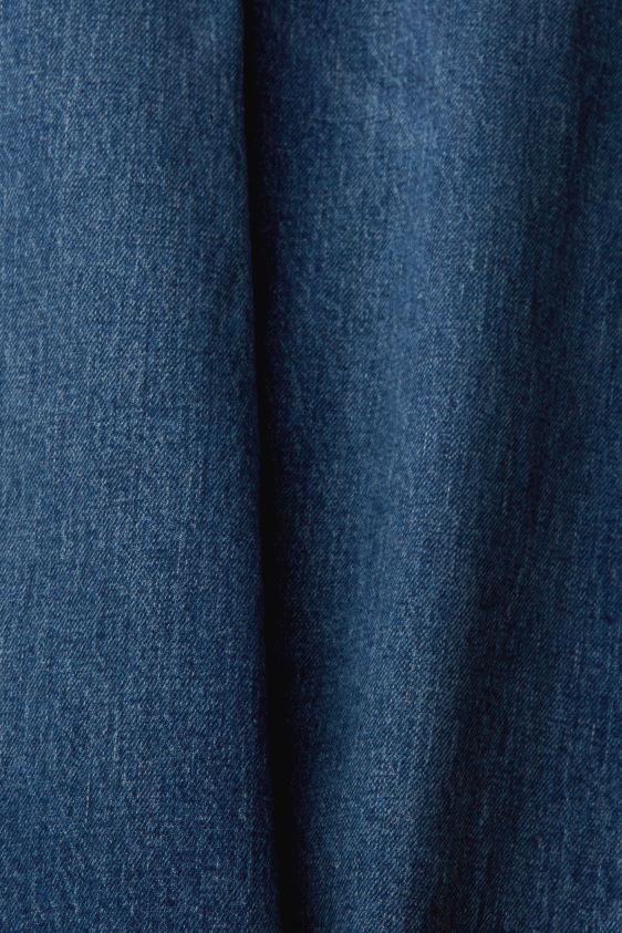 Women Esprit Blue Medium Wash High-rise straight leg stretch jeans Denim XF4444337 - Image 4