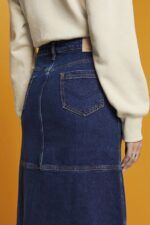 Women Esprit Blue Medium Wash Knee-length denim skirt Skirts XF4444269 - Image 3