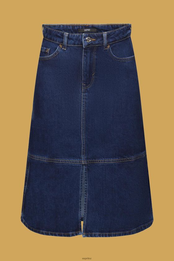 Women Esprit Blue Medium Wash Knee-length denim skirt Skirts XF4444269 - Image 5