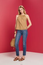 Women Esprit Blue Medium Wash Straight leg jeans Denim XF4444245 - Image 2