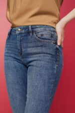 Women Esprit Blue Medium Wash Straight leg jeans Denim XF4444245 - Image 3