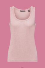 Women Esprit Blush Sleeveless glitter top Tank XF4444403 - Image 5