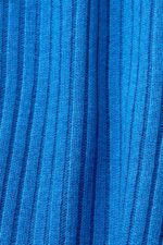 Women Esprit Bright Blue Ribbed, sleeveless jumper, linen blend Sweaters XF4444109 - Image 4
