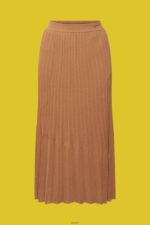 Women Esprit Brown Pleated midi skirt Skirts XF4444482 - Image 5