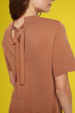 Women Esprit Brown Pleated peplum dress Dresses XF4444488 - Image 3