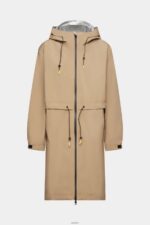 Women Esprit Camel Rain coat with drawstring hood Coats XF4444306 - Image 5