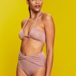 Women Esprit Cinnamon Recycled: sparkly bandeau top Swim XF444483