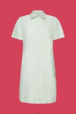 Women Esprit Citrus Green Mini shirt dress, 100% cotton Dresses XF444465 - Image 5