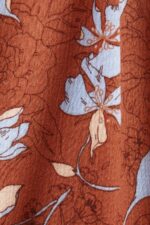 Women Esprit Coral Orange Midi dress with all-over pattern Dresses XF4444188 - Image 4