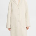 Women Esprit Cream Beige Wool blend coat Coats XF4444561