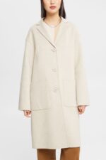 Women Esprit Cream Beige Wool blend coat Coats XF4444561