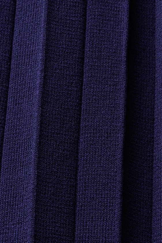 Women Esprit Dark Blue Pleated and sleeveless maxi dress with crewneck Dresses XF4444123 - Image 4