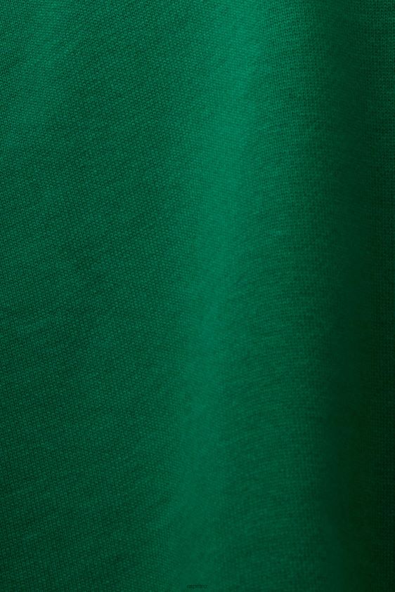 Women Esprit Dark Green Embroidered logo hoodie, organic cotton Sweatshirts & Hoodies XF444410 - Image 4