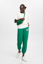 Women Esprit Dark Green Tracksuit bottoms with logo, organic cotton Trousers & Pants XF44445 - Image 2