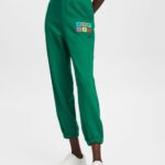 Women Esprit Dark Green Tracksuit bottoms with logo, organic cotton Trousers & Pants XF44445