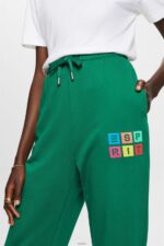 Women Esprit Dark Green Tracksuit bottoms with logo, organic cotton Trousers & Pants XF44445 - Image 3