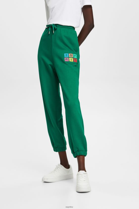 Women Esprit Dark Green Tracksuit bottoms with logo, organic cotton Trousers & Pants XF44445 - Image 1