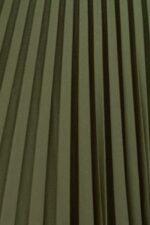 Women Esprit Dark Khaki Pleated skirt with belt Skirts XF4444435 - Image 4