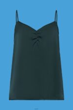 Women Esprit Dark Teal Green Satin strappy top Top XF4444356 - Image 5