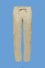 Women Esprit Dusty Green Mixed fabric cargo trousers with TENCEL Trousers & Pants XF4444265 - Image 5
